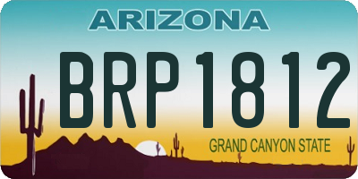 AZ license plate BRP1812