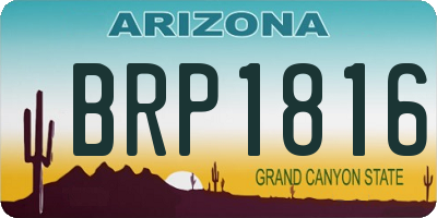 AZ license plate BRP1816