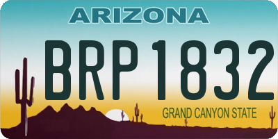 AZ license plate BRP1832