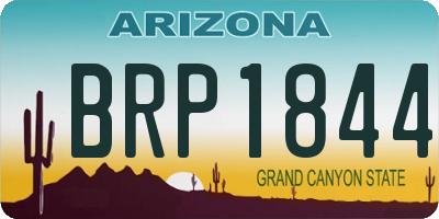 AZ license plate BRP1844
