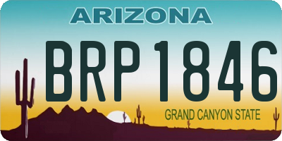 AZ license plate BRP1846
