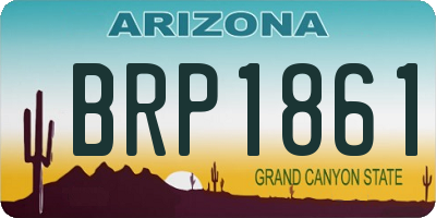 AZ license plate BRP1861