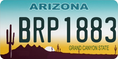 AZ license plate BRP1883