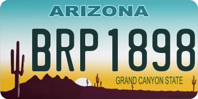 AZ license plate BRP1898
