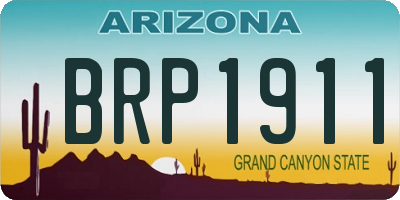 AZ license plate BRP1911