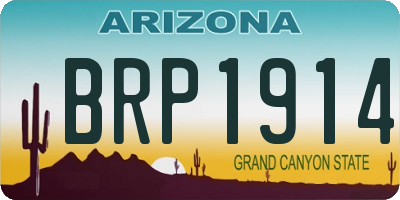 AZ license plate BRP1914