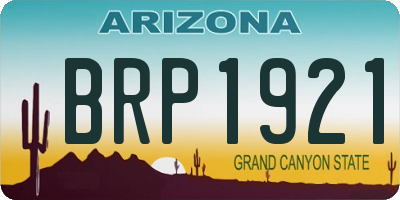 AZ license plate BRP1921