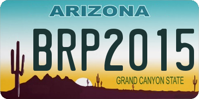 AZ license plate BRP2015