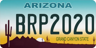 AZ license plate BRP2020