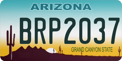 AZ license plate BRP2037
