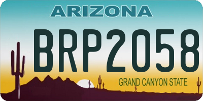 AZ license plate BRP2058
