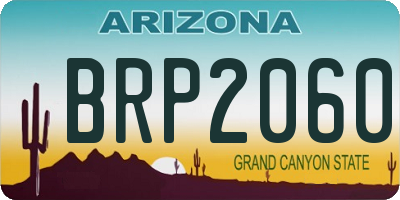 AZ license plate BRP2060