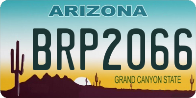 AZ license plate BRP2066