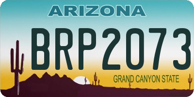 AZ license plate BRP2073
