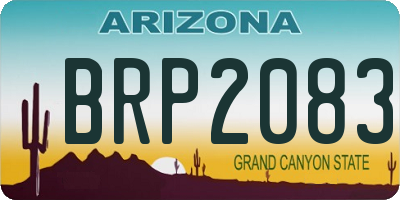 AZ license plate BRP2083