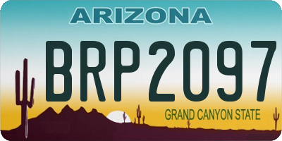 AZ license plate BRP2097