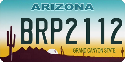 AZ license plate BRP2112