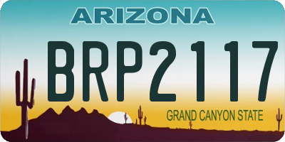 AZ license plate BRP2117