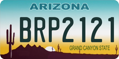 AZ license plate BRP2121
