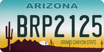 AZ license plate BRP2125