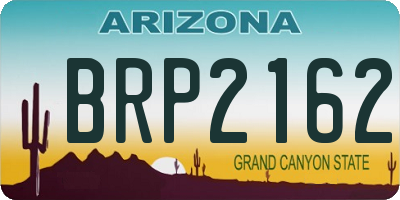 AZ license plate BRP2162