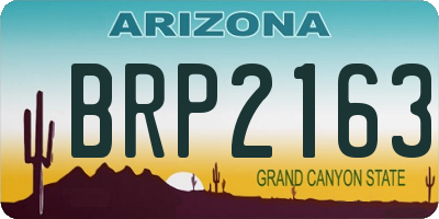 AZ license plate BRP2163