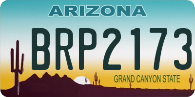 AZ license plate BRP2173
