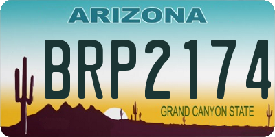 AZ license plate BRP2174