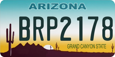 AZ license plate BRP2178