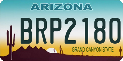 AZ license plate BRP2180
