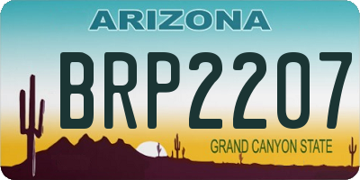 AZ license plate BRP2207