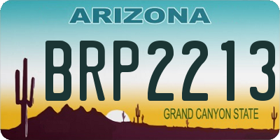 AZ license plate BRP2213