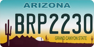 AZ license plate BRP2230