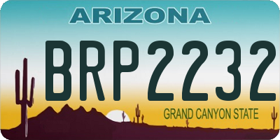AZ license plate BRP2232