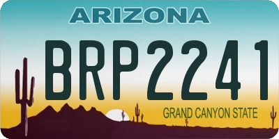 AZ license plate BRP2241