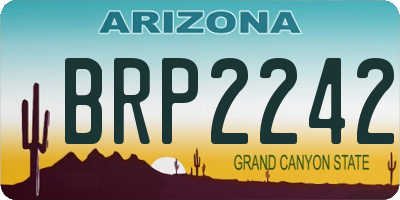 AZ license plate BRP2242