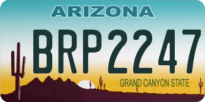 AZ license plate BRP2247