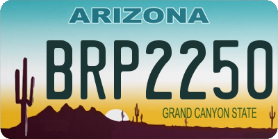 AZ license plate BRP2250