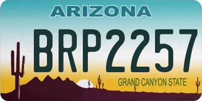 AZ license plate BRP2257
