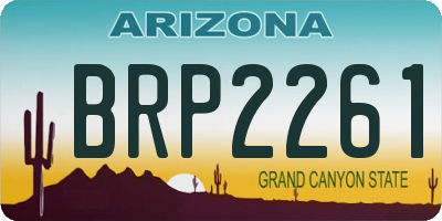 AZ license plate BRP2261