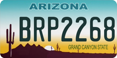 AZ license plate BRP2268