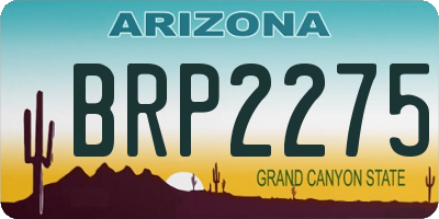 AZ license plate BRP2275