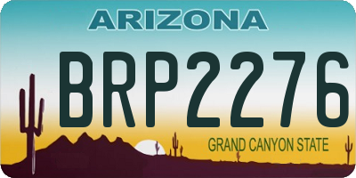 AZ license plate BRP2276