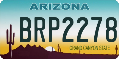AZ license plate BRP2278