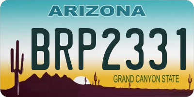 AZ license plate BRP2331