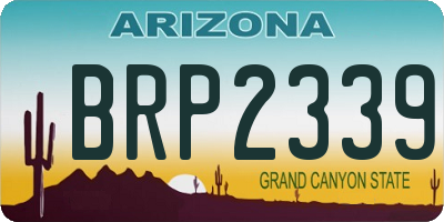 AZ license plate BRP2339