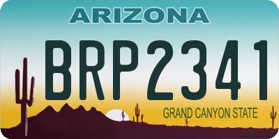 AZ license plate BRP2341