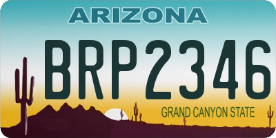 AZ license plate BRP2346