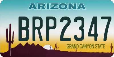 AZ license plate BRP2347