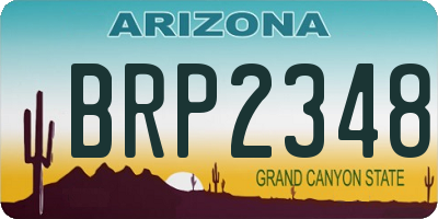 AZ license plate BRP2348